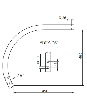 BRAZO CHISEL 40x40 STANDAR