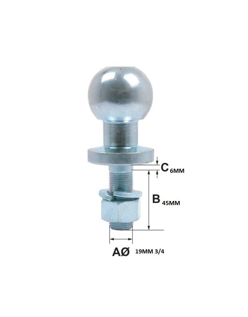 BOLA D.50 CON ROSCA 3/4 DIAMETRO 20 (NO HOMOLOGADA)