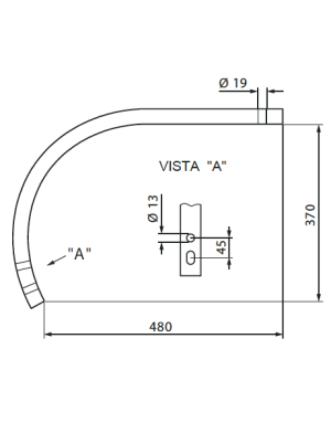 BRAZO CHISEL 40x30
