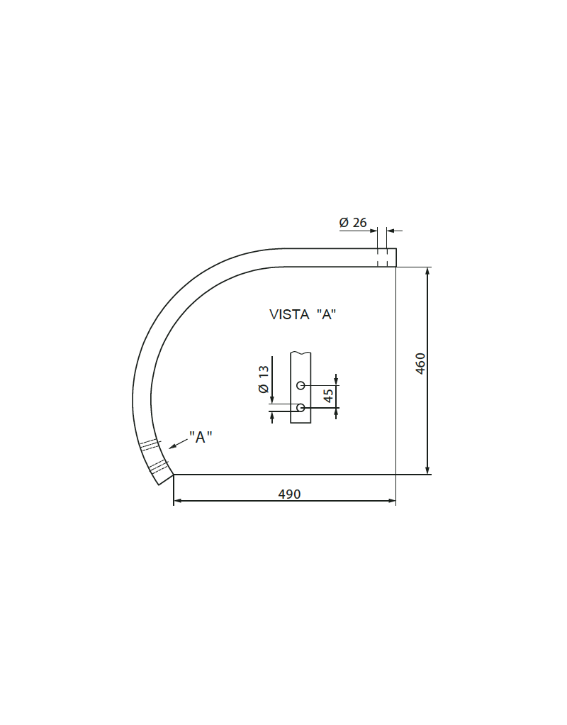 BRAZO CHISEL 40x40 STANDAR