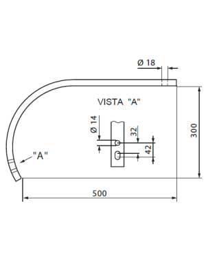 BRAZO CHISEL 45x20