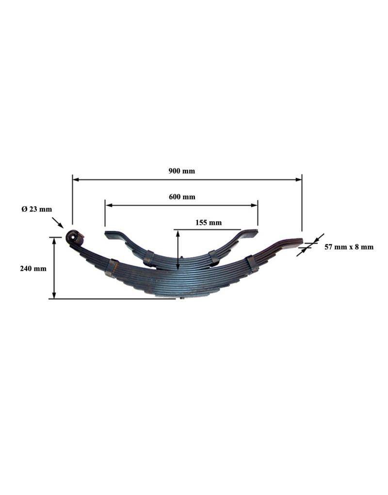 BALLESTA CON BALLESTIN 57 X 8 (12H+6H) L.900