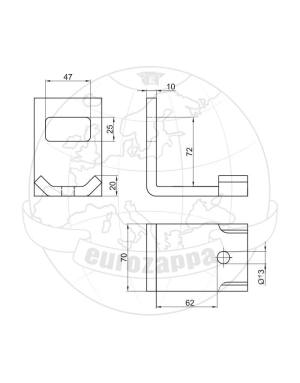BRIDA BRAZO VIBRO 45x12...