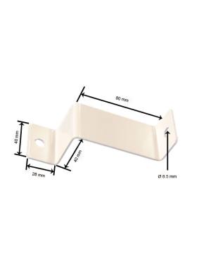 BRIDA ESQUINA 80 X 40 BLANCO