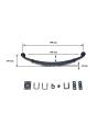 BALLESTA VELOCIDAD 45 X 6 (7H) L.800 750KG COMPLETA C/TUERCAS
