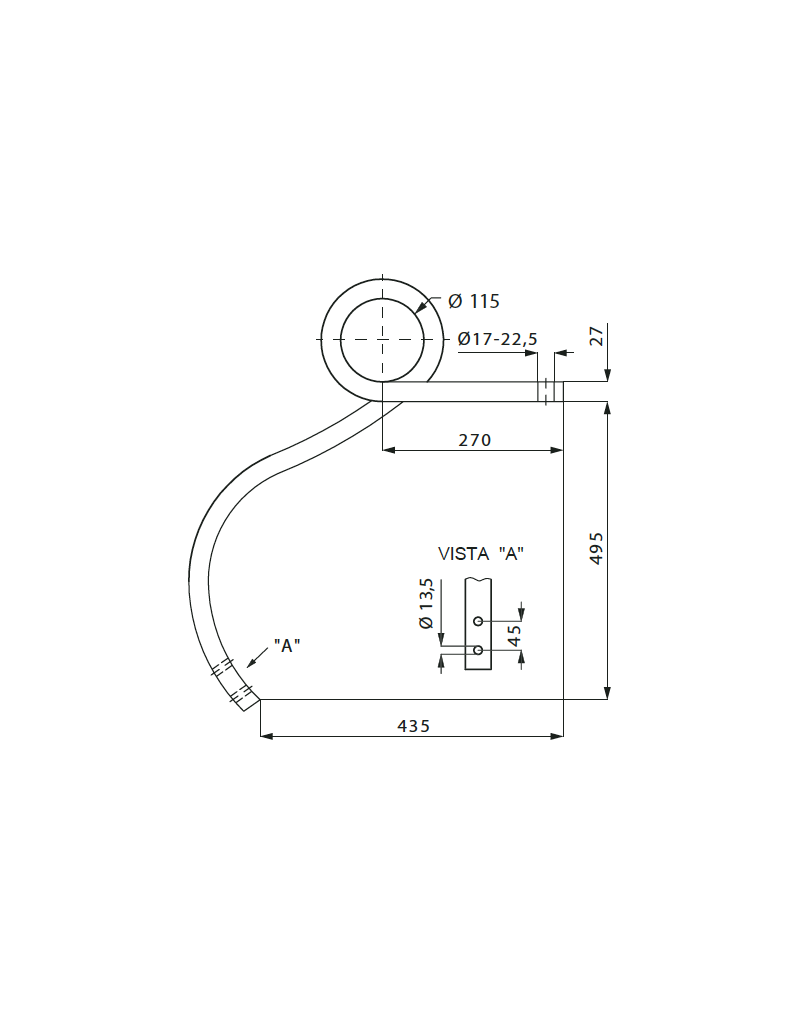 BRAZO ESPIRAL 27 IZQUIERDO