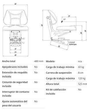 ASIENTO PVC SUSPENSION MECANICA