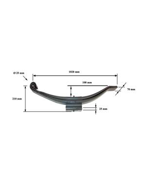 BALLESTA PARABOLICA 70 X 25...