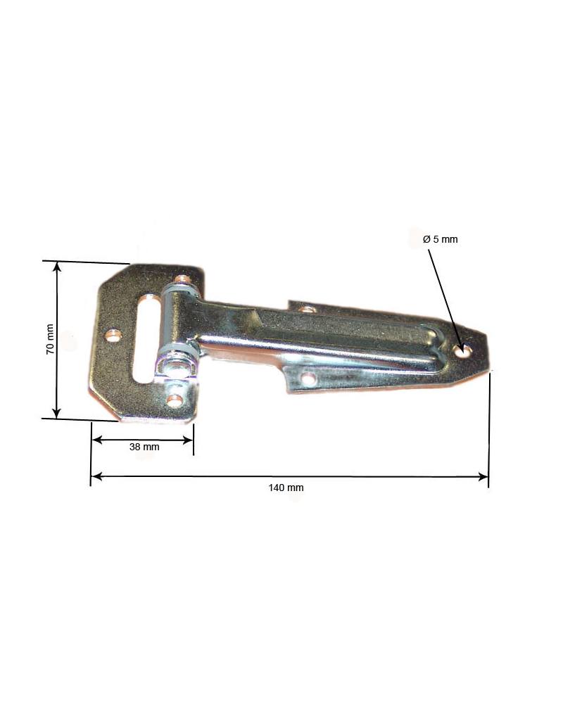 BISAGRA PALA PEQUEÑA 115 RECTA EMBUTIDA INOX