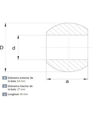 BOLA ENGANCHE RAPIDO CATEGORIA 3/3 37 X 64mm