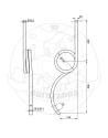 BRAZO ESPIRAL 20 X 20 (BORRA HUELLAS) IZQ